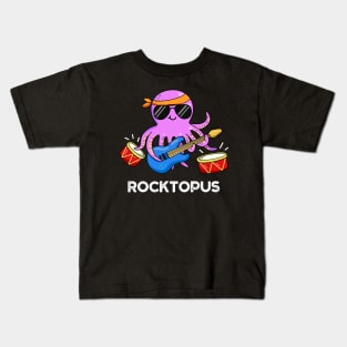 Rocktopus Cute Octopus Pun Kids T-Shirt